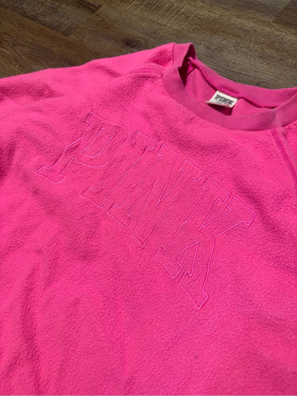 Victoria's Secret PINK Hot Pink Crewneck Sweatshirt - Picture 2 of 4
